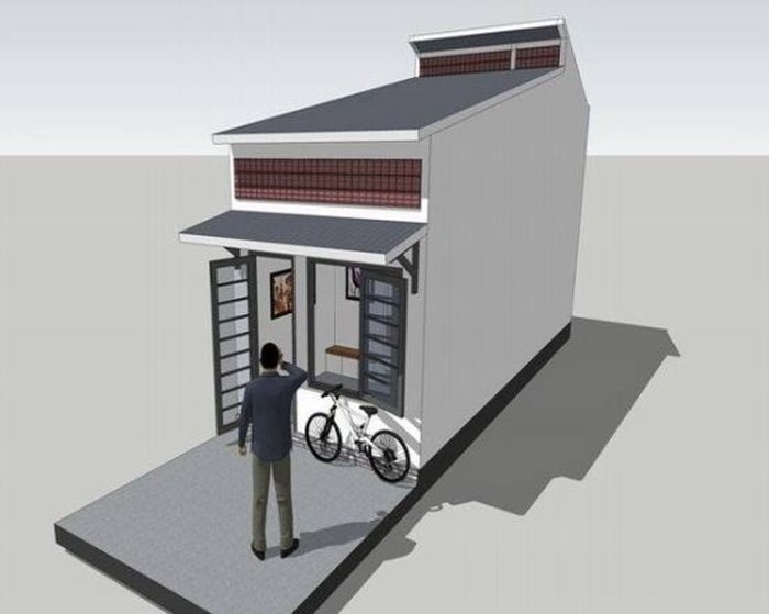 mẫu nhà cấp 4 mái tôn dành cho gia đình ít người