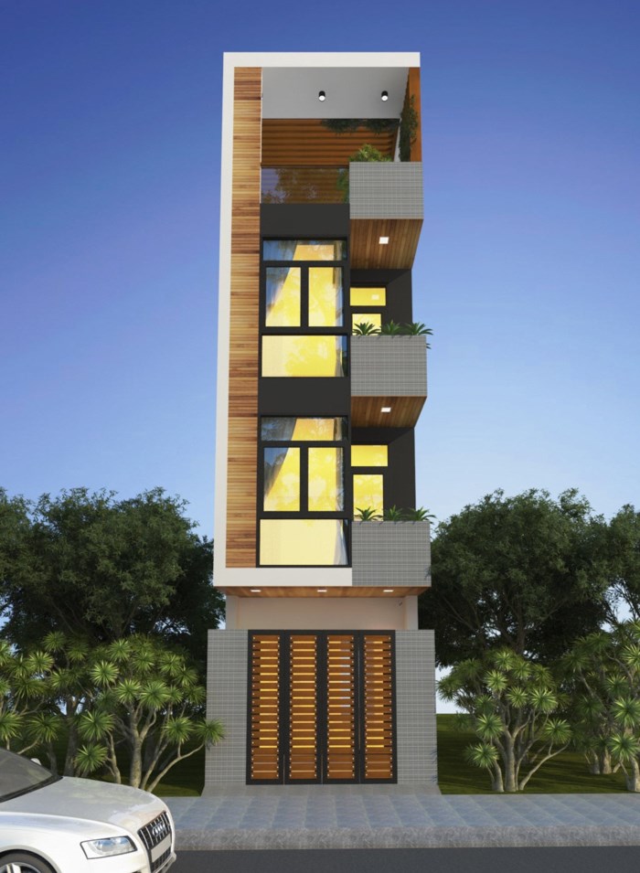 mẫu nhà ống 50m2 đẹp