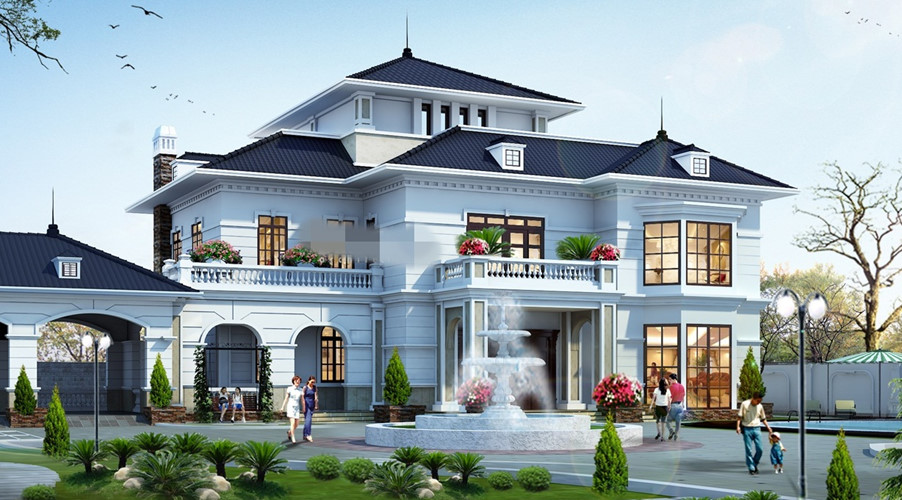 Một trong những mẫu nhà vườn kiểu Pháp được yêu thích nhất