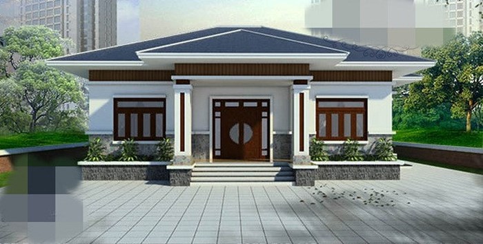 mẫu nhà cấp 4 mái Thái