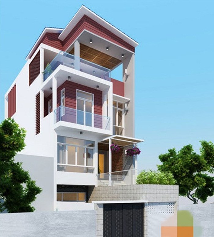 Thiết kế mái lệch