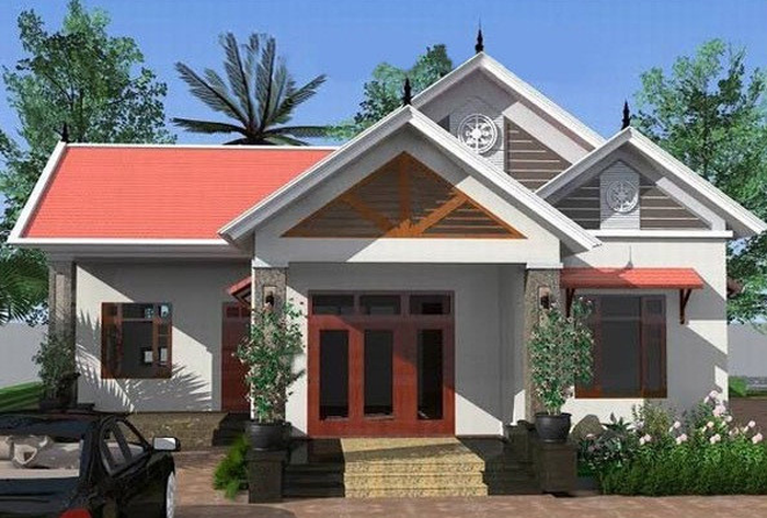 Mẫu nhà cấp 4 gồm 3 phòng ngủ