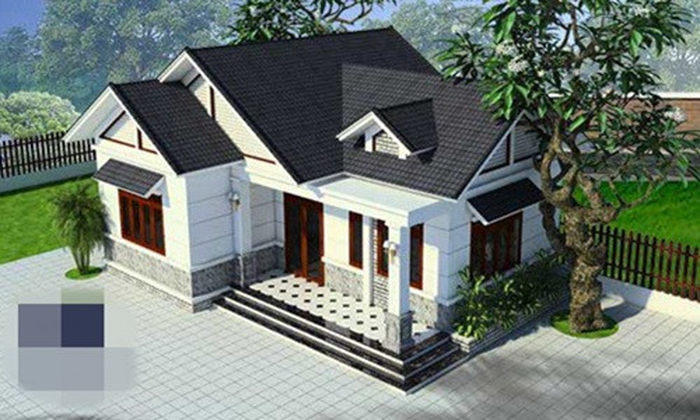 Một trong những mẫu nhà cấp 4 đơn giản được xây dựng phổ biến