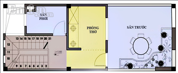 Mặt bằng tầng 4