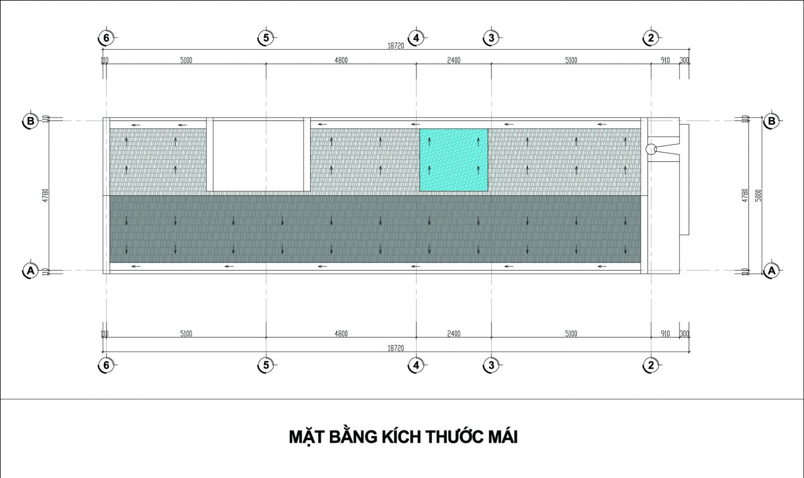 hình ảnh mặt bằng tầng mái
