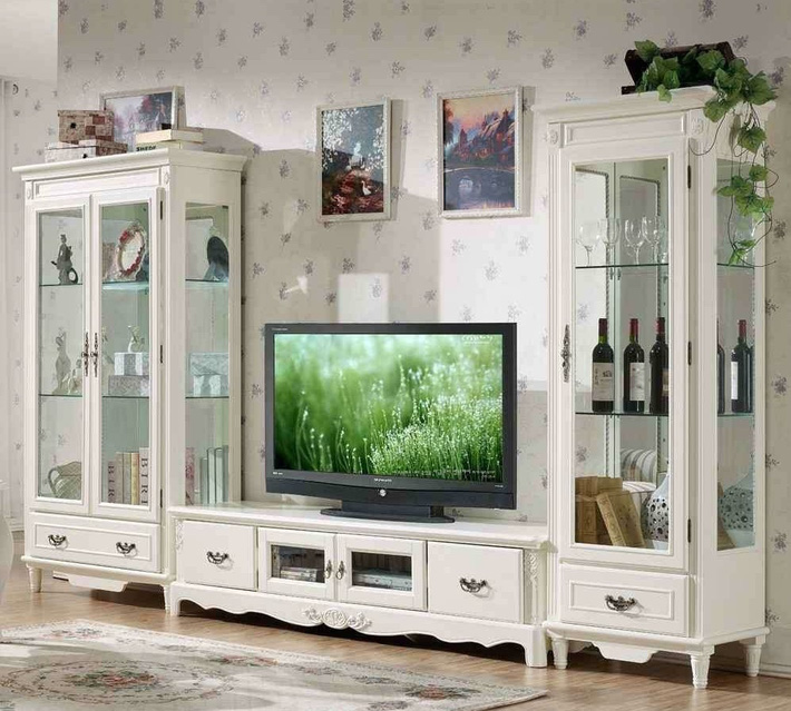 Tủ kệ tivi màu trắng