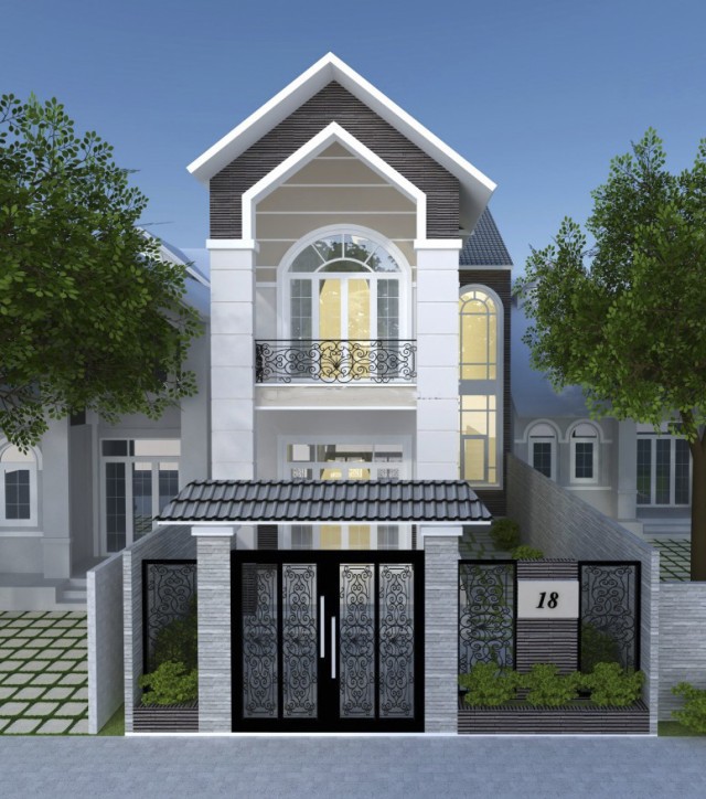 Mẫu nhà 2 tầng 3 phòng ngủ