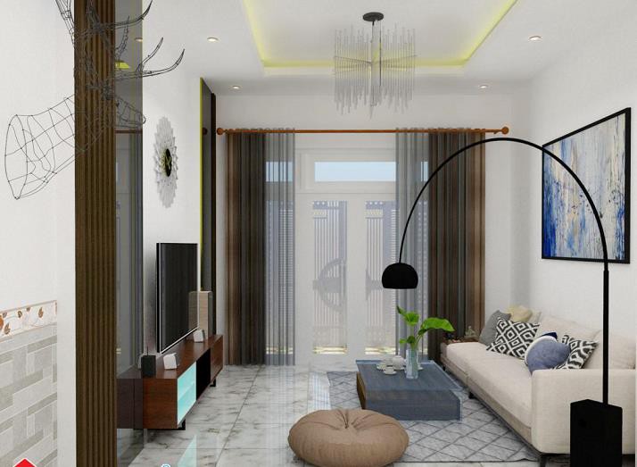 phòng khách tối giản
