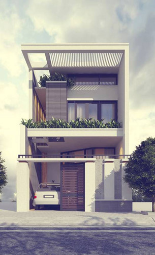 sân trước nhà ống đẹp