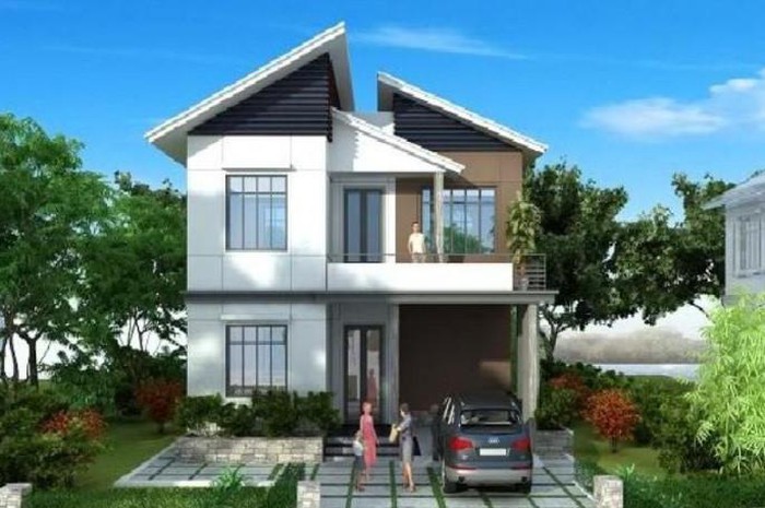 mẫu nhà 2 tầng hiện đại