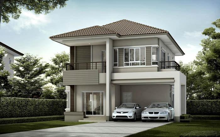 mẫu nhà 6x10m có hình khối đơn giản