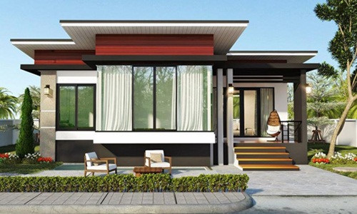 mẫu nhà mái bằng 1 tầng đẹp