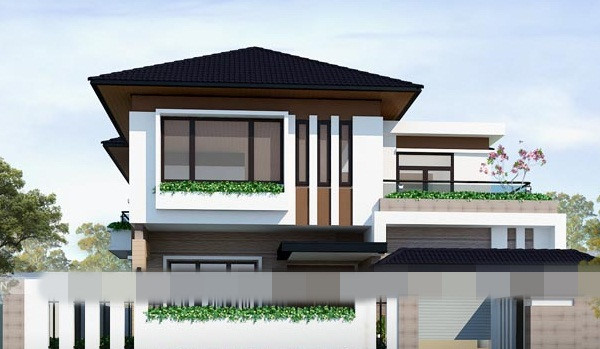 biệt thự màu trắng