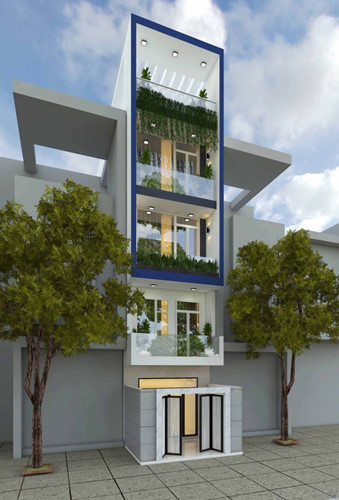 mặt tiền nhà ống
