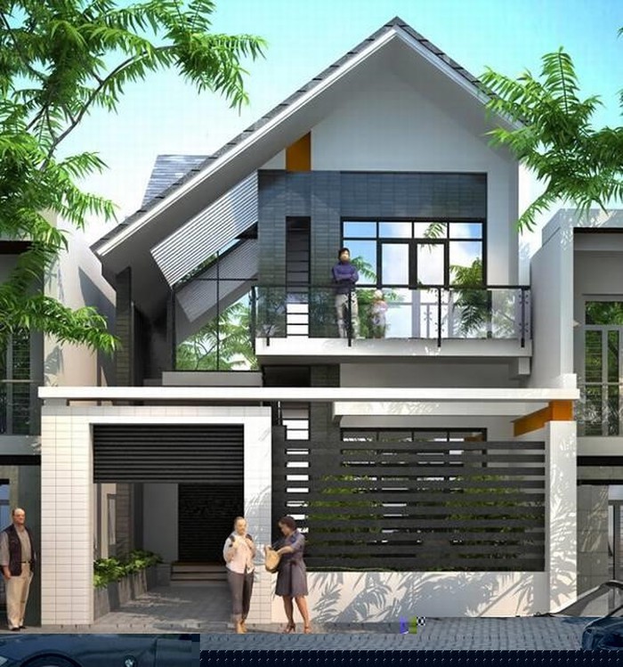 nhà phố 2 tầng tân cổ điển
