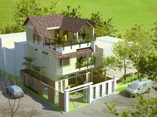 nhà ống 2 tầng đẹp