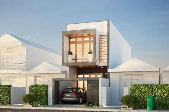 mặt tiền n
gôi nhà ống 2 tầng