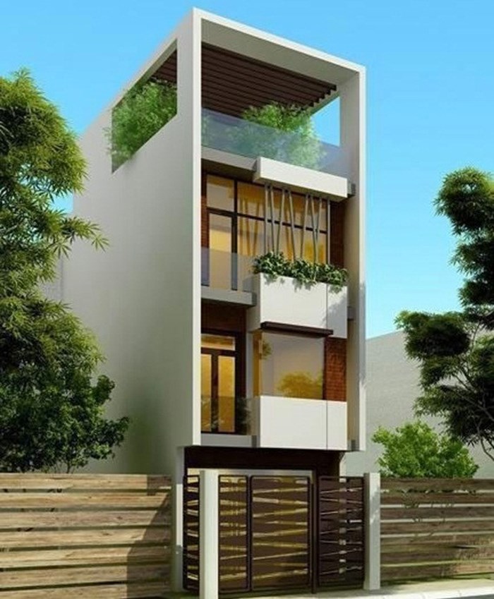Mẫu nhà 3 tầng có thiết kế đơn giản
