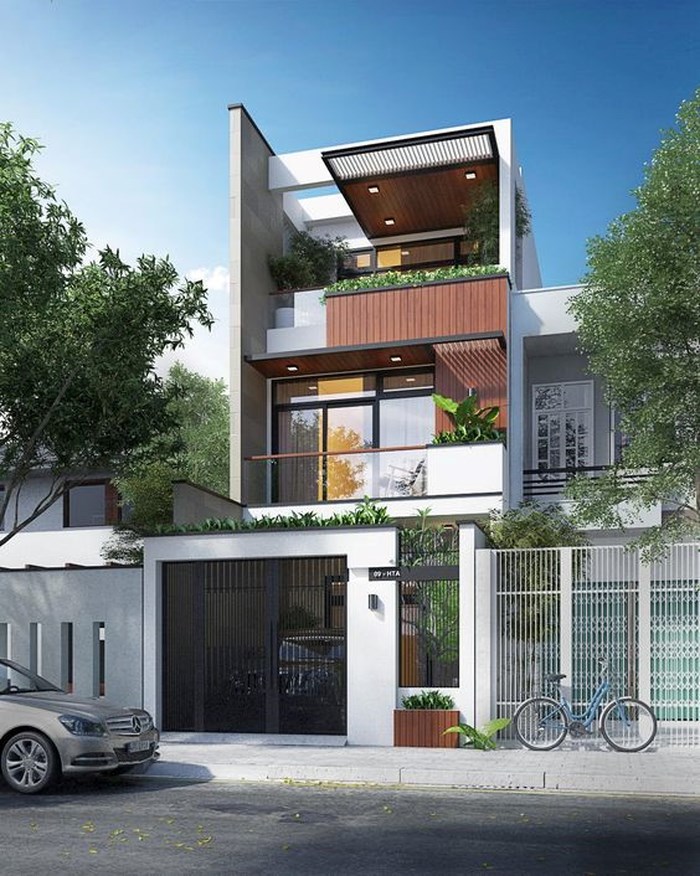 vẻ đẹp tự nhiên, gần gũi cho mẫu nhà 3 tầng