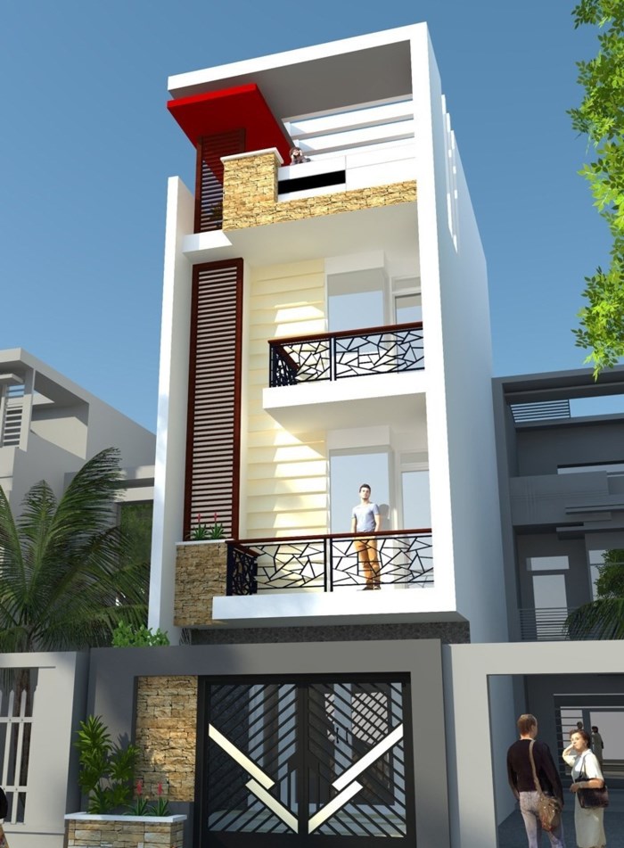 Mẫu nhà 3 tầng gây ấn tượng với người ngắm