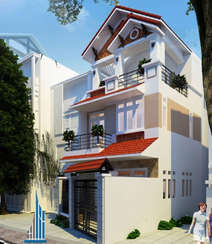 nhà phố mái thái 3 tầng