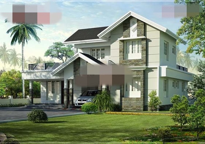 Mẫu nhà phố 2 tầng hiện đại