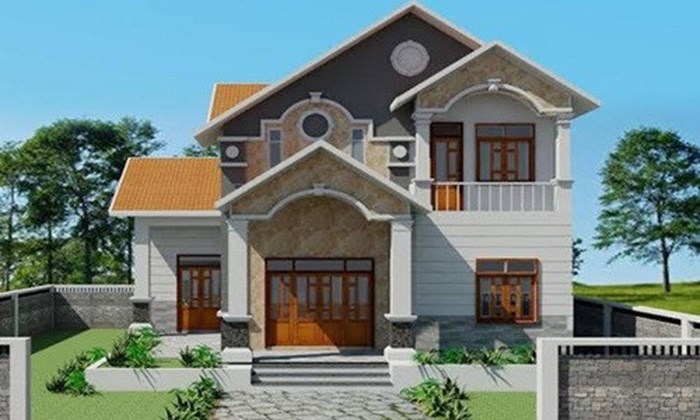 Mẫu biệt thự 2 tầng mái Thái