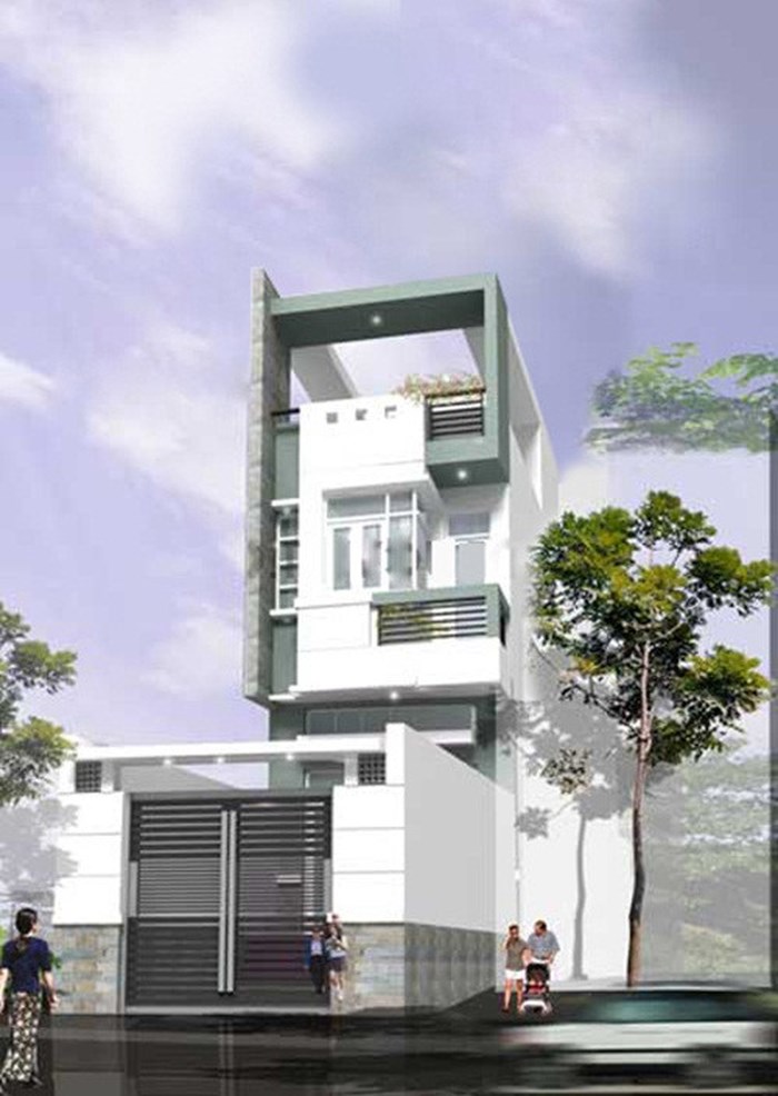 Mẫu nhà phố 4 tầng cho gia đình trẻ