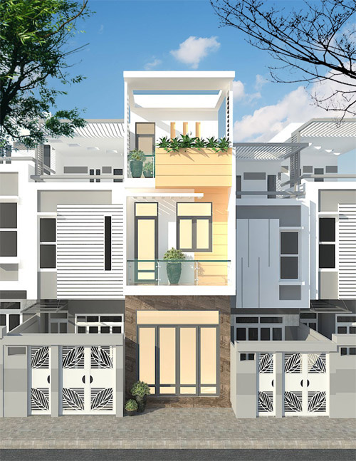 nhà phố hai tầng