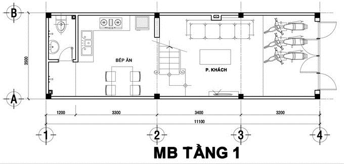 nhà phố hai tầng