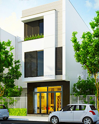 mặt tiền nhà 3 tầng