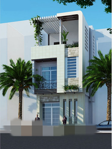 nhà 3 tầng có sân thượng