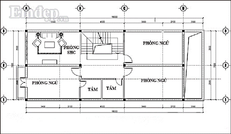 thiết kế nhà 3 tầng