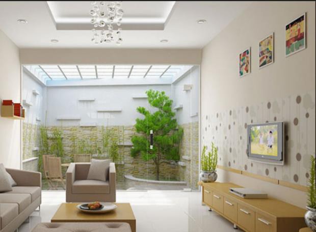 thiết kế giếng trời trong nhà.