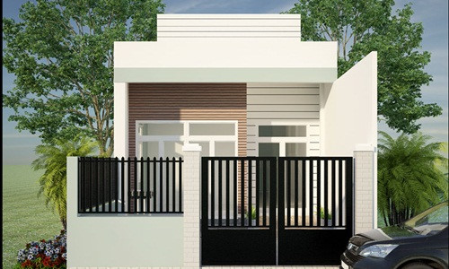 mẫu nhà phố 1 tầng gác lửng