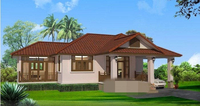 mẫu nhà vườn 1 tầng