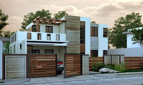 biệt thự 2 tầng mái bằng