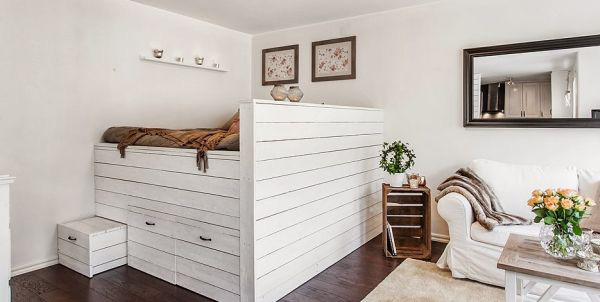 Kết hợp phòng khách và phòng ngủ - điểm nhấn mới lạ