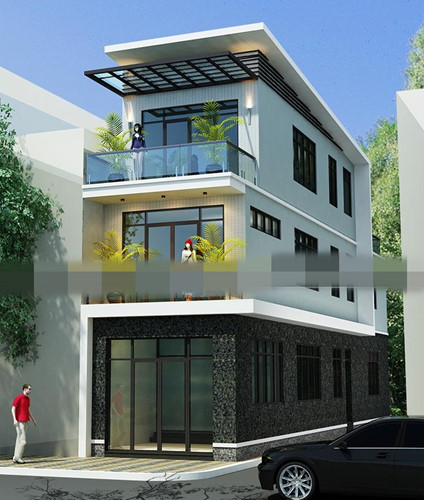 Mẫu nhà phố có gara ô tô