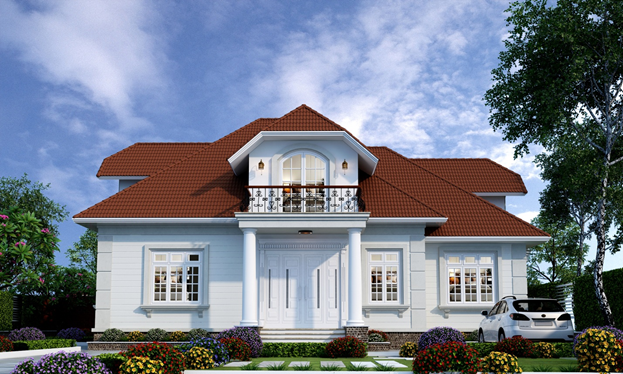 biệt thự nhà vườn 1,5 tầng