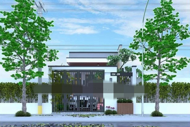 Kiểu nhà ống 1 tầng thiết kế theo phong cách hiện đại