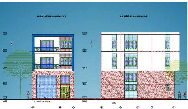 thiết kế nhà phố 3 tầng đẹp.