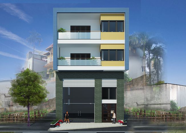 nhà phố 3 tầng, 2 mặt tiền đẹp