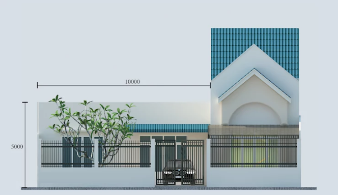 thiết kế nhà phố có gác lửng