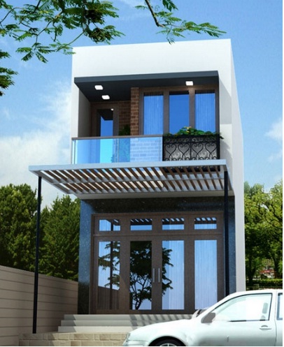 nhà ống 2 tầng hiện đại