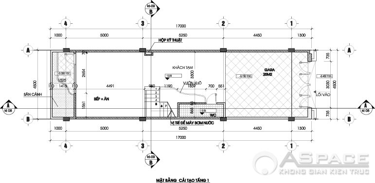 Ảnh 2: mặt bằng cải tạo tầng 1