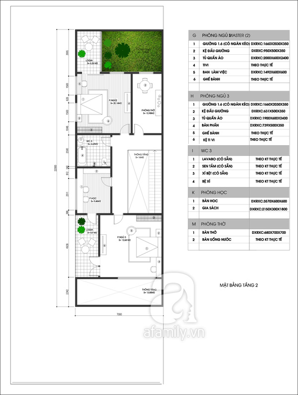 Mặt bằng tư vấn thiết kế tầng 2