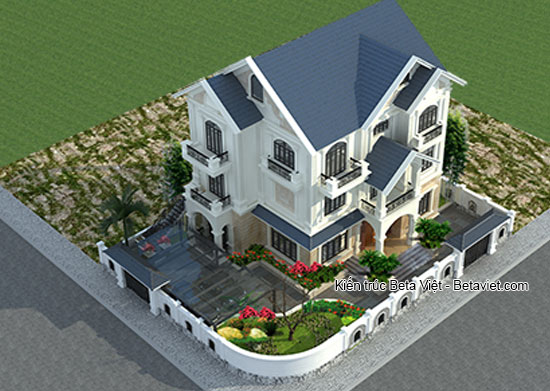 Biệt thự 3 tầng đẹp nguy nga