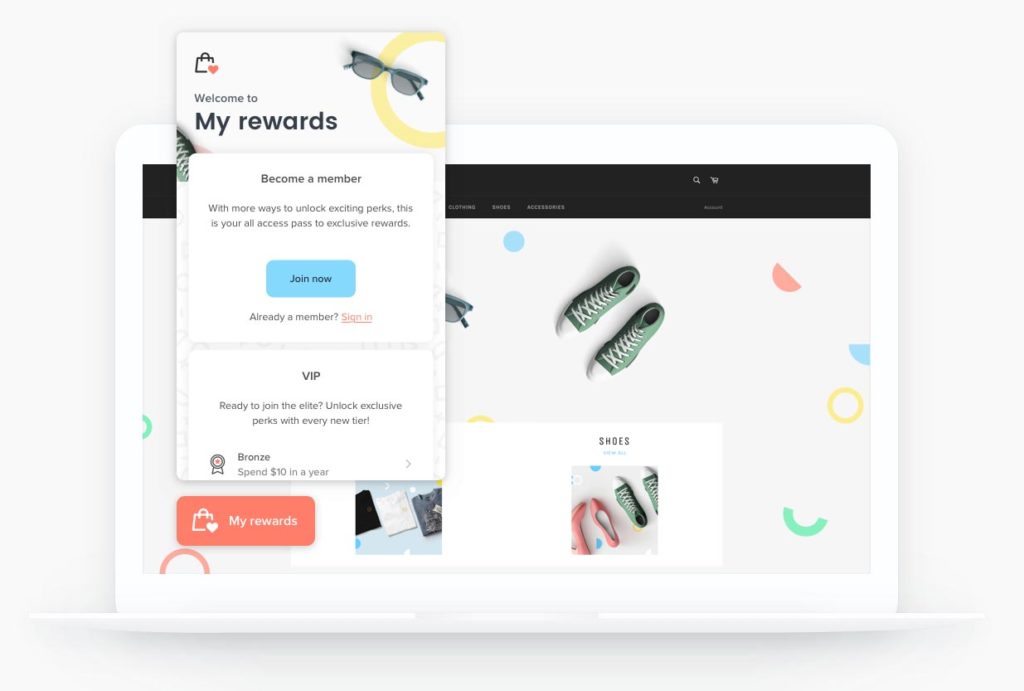 Smile app will enable rewards & loyalty program for your Shopify store