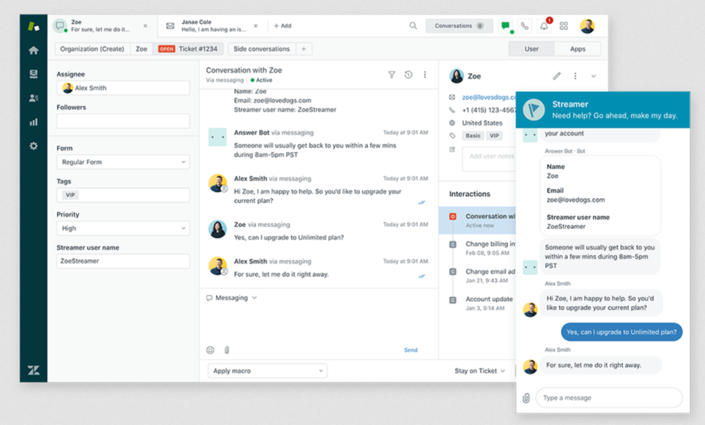 Zendesk customer communication tool